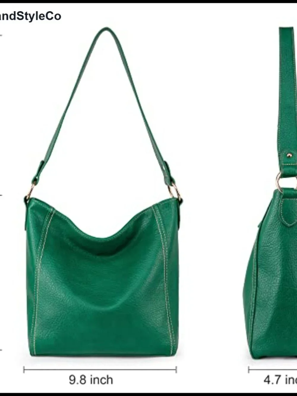 Vegan Leather Hobo Shoulder Bag Soft Medium Handbag Casual Everyday Purse